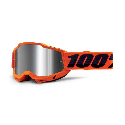 Okuliare 100% ACCURI 2 Goggle - Orange - Mirror Silver Lens