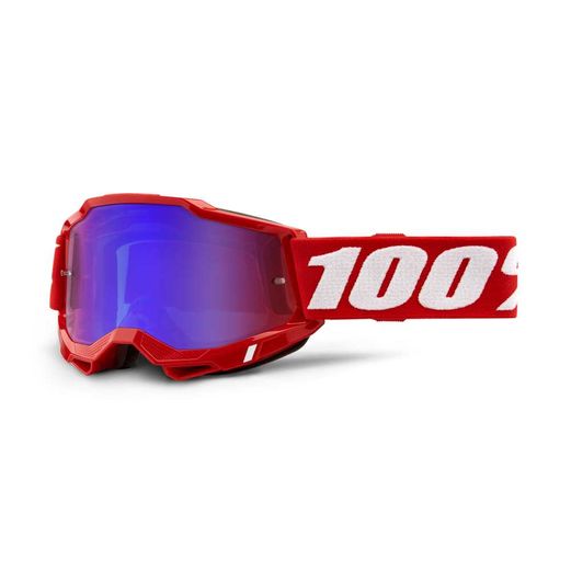 Okuliare 100% ACCURI 2 Goggle - Red - Mirror Red/Blue Lens
