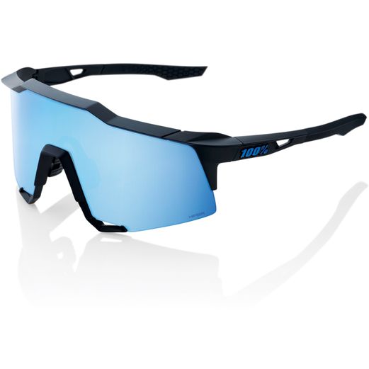 Okuliare 100% Speedcraft Glasses - HiPER Mirror Lens - Matte Black / Blue