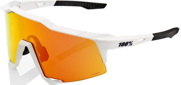 Okuliare 100% Speedcraft - Soft Tact Off White / HiPER Red Multilayer Mirror Lens