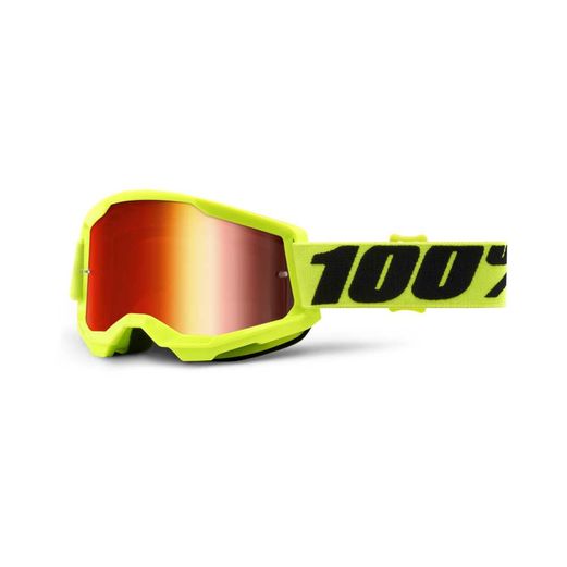 Okuliare 100% STRATA 2 Goggle - Yellow - Mirror Red Lens