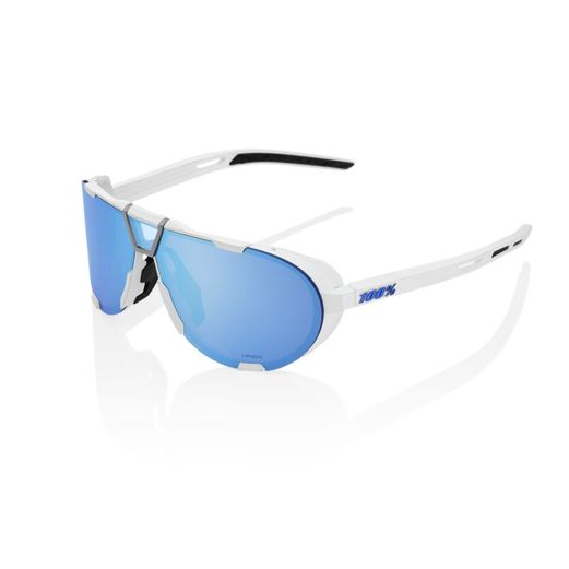 Okuliare 100% WESTCRAFT - Soft Tact White - HiPER Blue Multilayer Mirror Lens