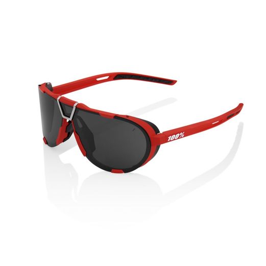 Okuliare 100% WESTCRAFT - Soft Tact Red - Black Mirror Lens