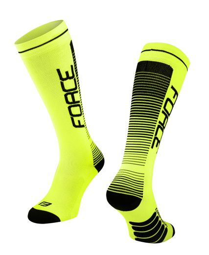 Ponožky Force Comperss fluo-čierne
