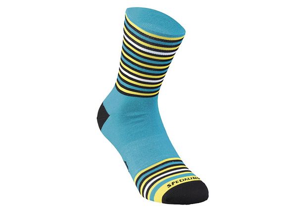 Ponožky Specialized FULL STRIPE SOCK Nice Blue/Black/Yellow