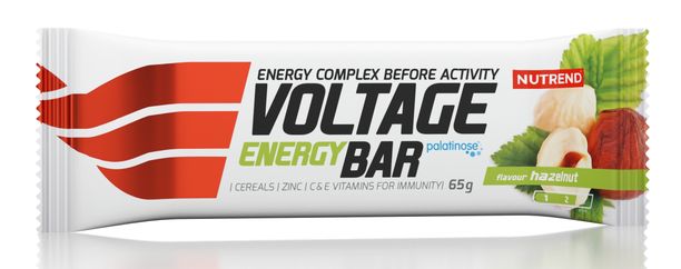 Tyčinka Nutrend Voltage Energy Bar 65 gr. lieskový orech